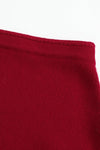 SWAYING/KNIT cashmere pocket straight skirt SW24RE3B03 red